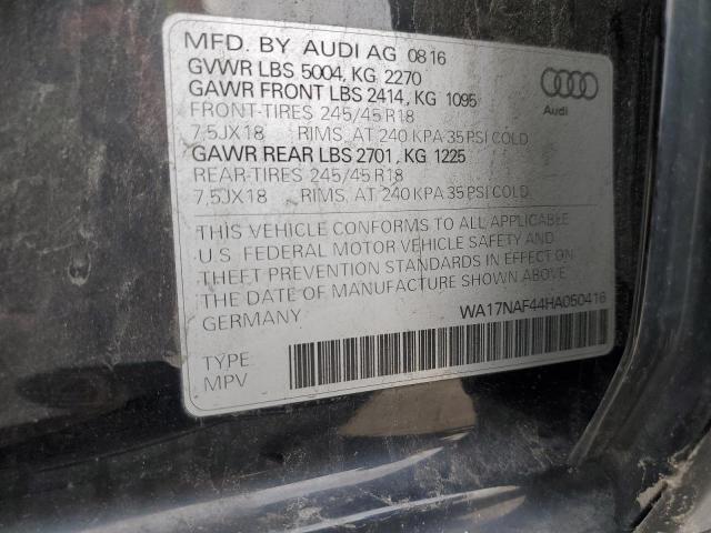 Photo 12 VIN: WA17NAF44HA050416 - AUDI A4 ALLROAD 