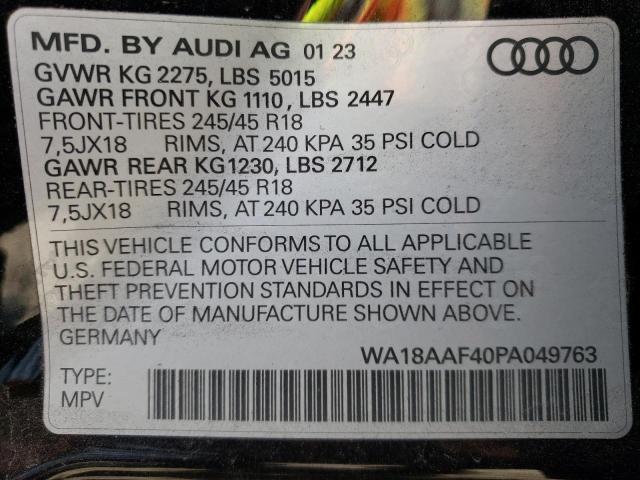 Photo 11 VIN: WA18AAF40PA049763 - AUDI A4 ALLROAD 