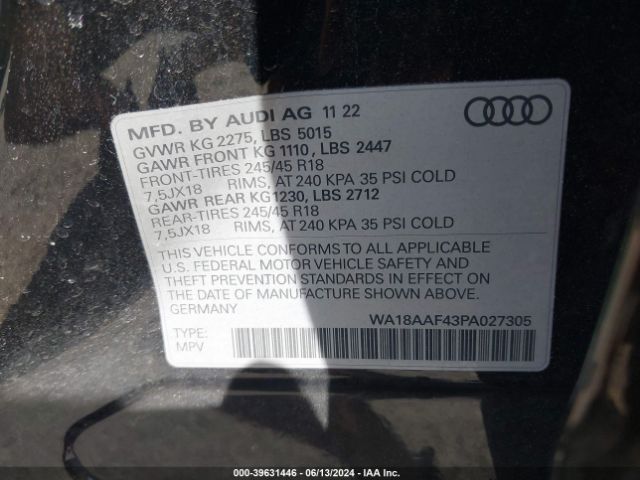 Photo 8 VIN: WA18AAF43PA027305 - AUDI A4 ALLROAD 