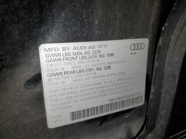 Photo 11 VIN: WA18NAF40JA039729 - AUDI A4 ALLROAD 