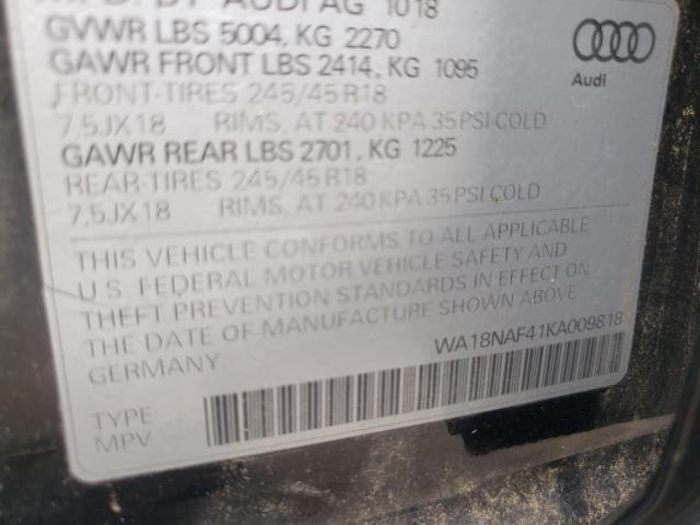 Photo 9 VIN: WA18NAF41KA009818 - AUDI A4 ALLROAD 