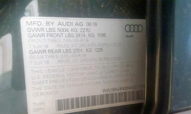 Photo 9 VIN: WA18NAF42HA021775 - AUDI A4 ALLROAD 