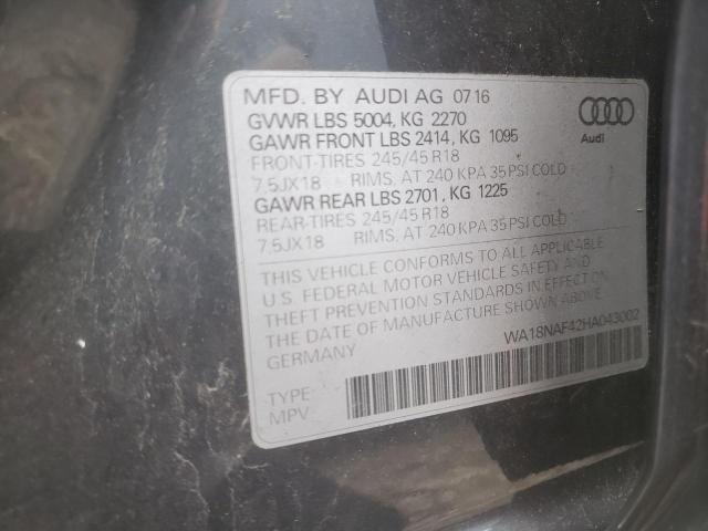 Photo 9 VIN: WA18NAF42HA043002 - AUDI A4 ALLROAD 