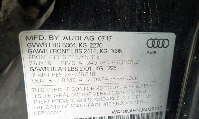 Photo 9 VIN: WA18NAF44JA035117 - AUDI A4 ALLROAD 