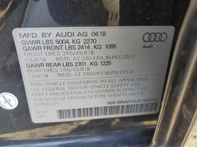 Photo 11 VIN: WA18NAF44JA169044 - AUDI A4 ALLROAD 