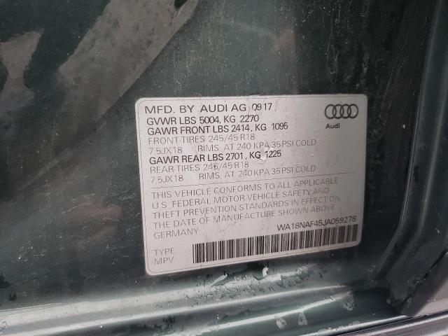 Photo 11 VIN: WA18NAF45JA059278 - AUDI A4 ALLROAD 