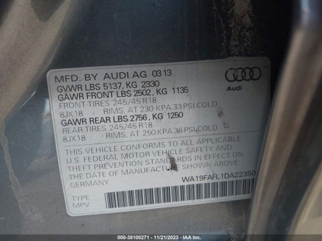 Photo 8 VIN: WA19FAFL1DA223509 - AUDI ALLROAD 