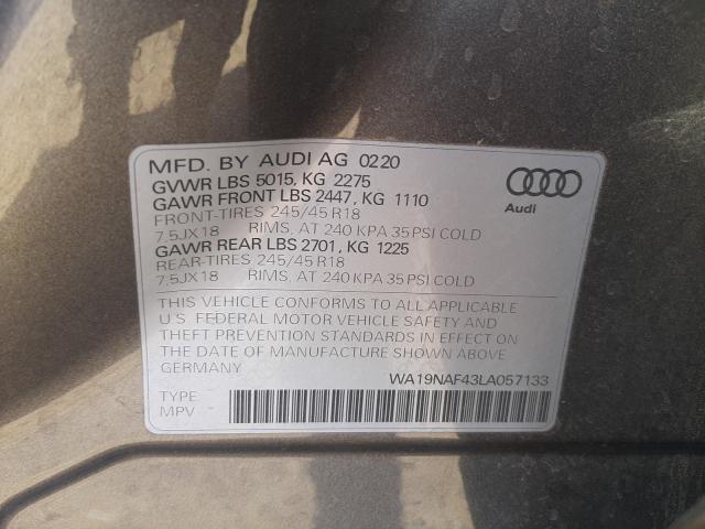 Photo 9 VIN: WA19NAF43LA057133 - AUDI A4 ALLROAD 