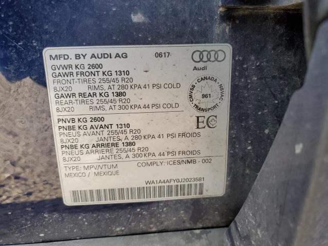 Photo 12 VIN: WA1A4AFY0J2023581 - AUDI SQ5 PREMIU 