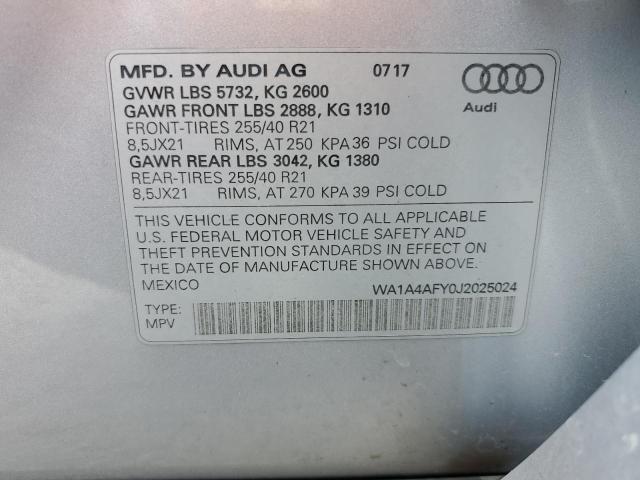 Photo 11 VIN: WA1A4AFY0J2025024 - AUDI SQ5 