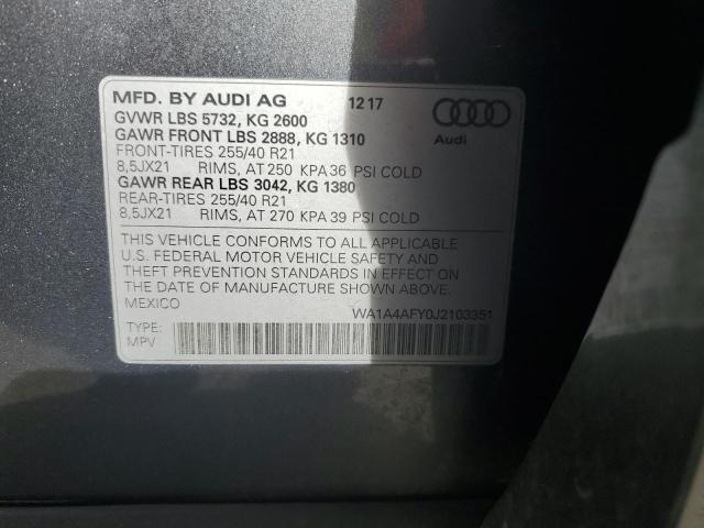 Photo 11 VIN: WA1A4AFY0J2103351 - AUDI SQ5 PREMIU 