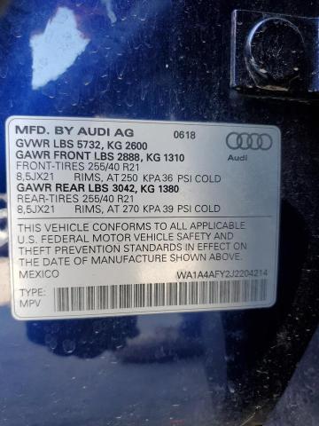 Photo 12 VIN: WA1A4AFY2J2204214 - AUDI SQ5 PREMIU 