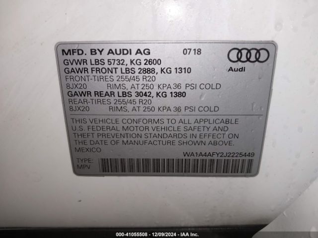 Photo 8 VIN: WA1A4AFY2J2225449 - AUDI SQ5 