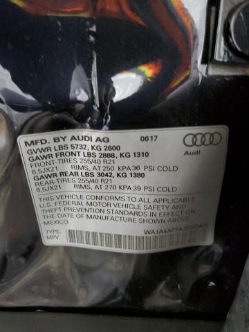 Photo 9 VIN: WA1A4AFY4J2022403 - AUDI SQ5 PREMIU 