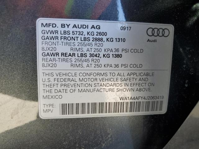 Photo 12 VIN: WA1A4AFY4J2063419 - AUDI SQ5 