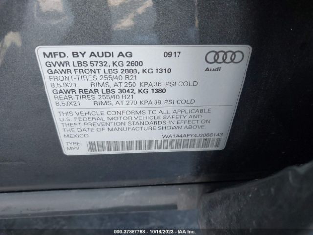 Photo 8 VIN: WA1A4AFY4J2066143 - AUDI SQ5 