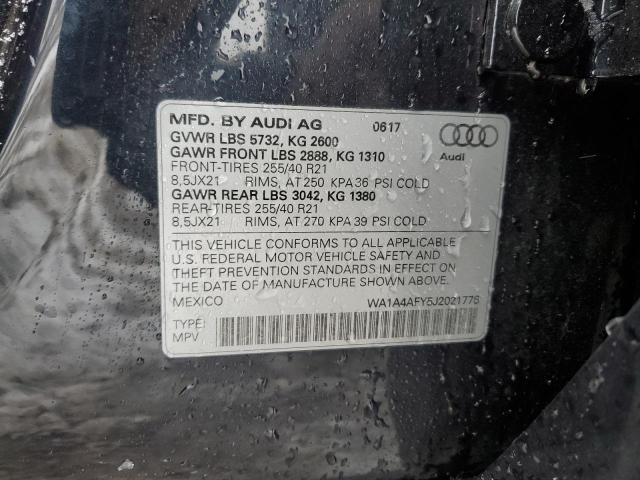 Photo 13 VIN: WA1A4AFY5J2021776 - AUDI SQ5 