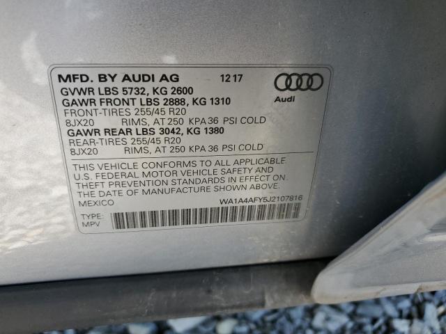 Photo 13 VIN: WA1A4AFY5J2107816 - AUDI SQ5 PREMIU 