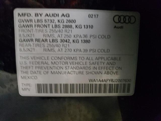 Photo 12 VIN: WA1A4AFY6J2007630 - AUDI SQ5 