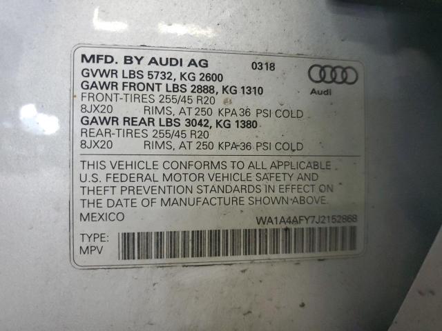 Photo 12 VIN: WA1A4AFY7J2152868 - AUDI SQ5 PREMIU 