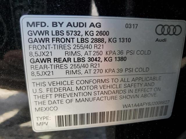 Photo 12 VIN: WA1A4AFY8J2008827 - AUDI SQ5 PREMIU 