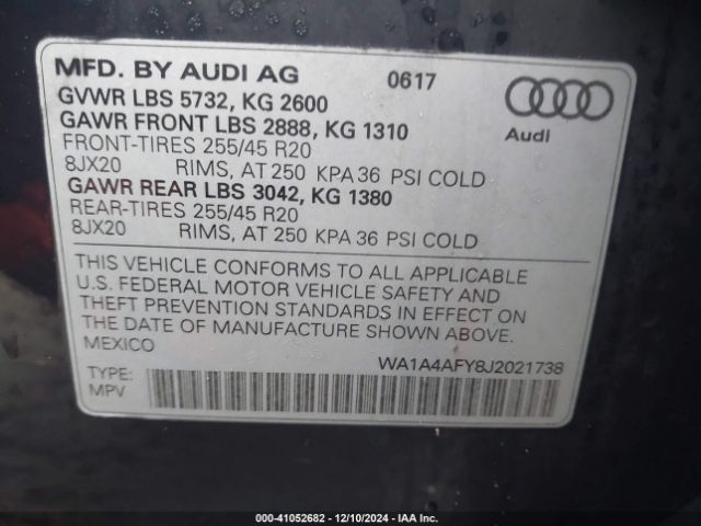 Photo 8 VIN: WA1A4AFY8J2021738 - AUDI SQ5 