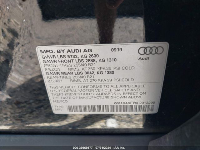 Photo 8 VIN: WA1A4AFY8L2013299 - AUDI SQ5 