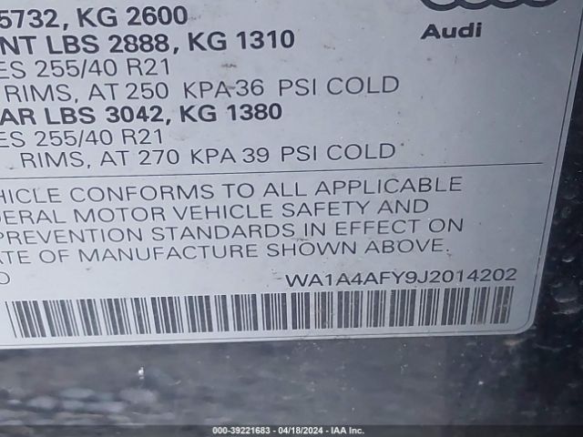 Photo 8 VIN: WA1A4AFY9J2014202 - AUDI SQ5 