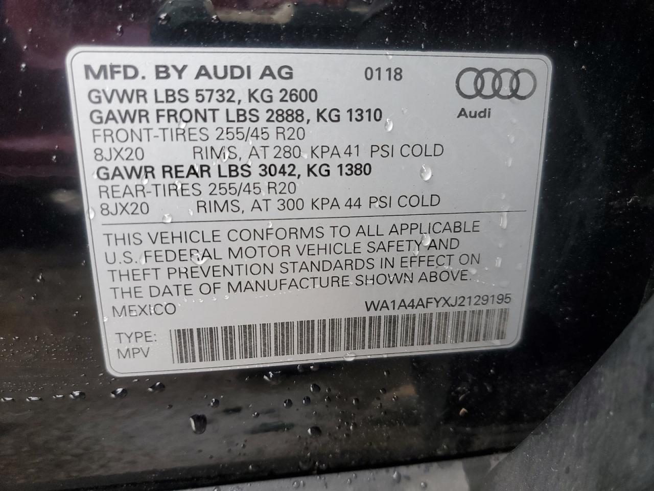 Photo 12 VIN: WA1A4AFYXJ2129195 - AUDI SQ5 