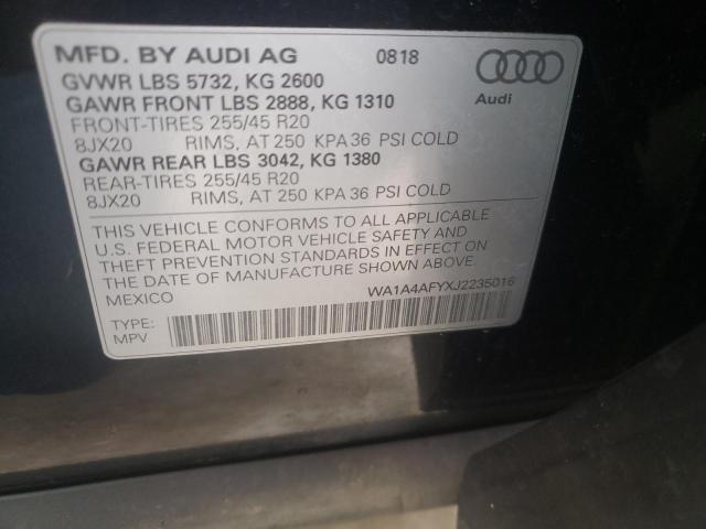 Photo 9 VIN: WA1A4AFYXJ2235016 - AUDI SQ5 PREMIU 