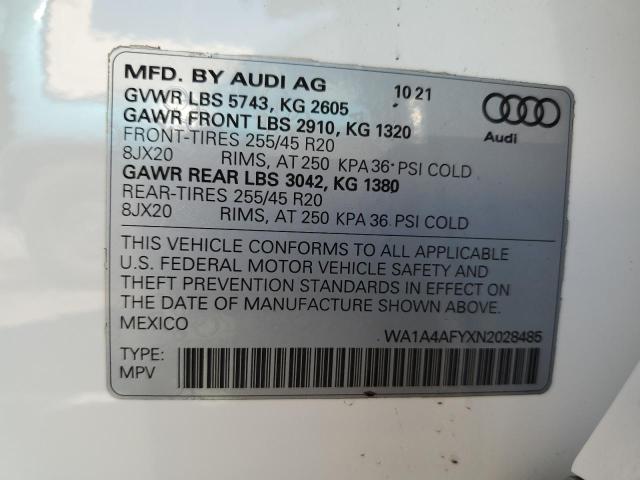 Photo 13 VIN: WA1A4AFYXN2028485 - AUDI SQ5 PREMIU 