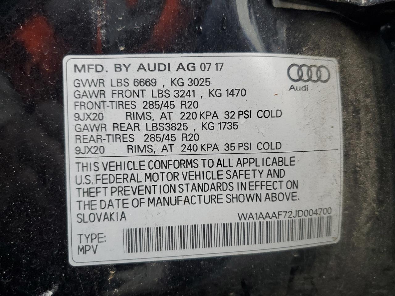 Photo 13 VIN: WA1AAAF72JD004700 - AUDI Q7 