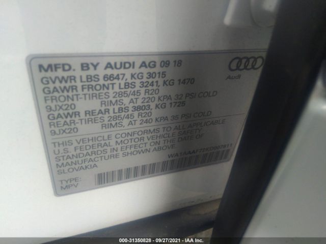 Photo 8 VIN: WA1AAAF72KD007811 - AUDI Q7 