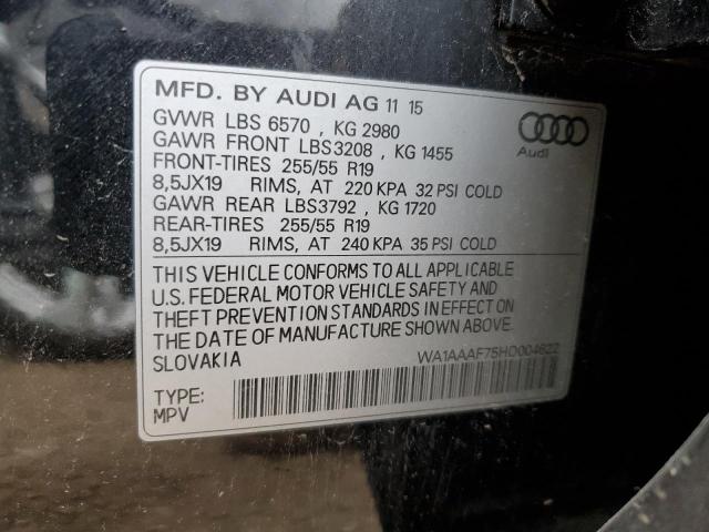 Photo 11 VIN: WA1AAAF75HD004622 - AUDI Q7 PREMIUM 