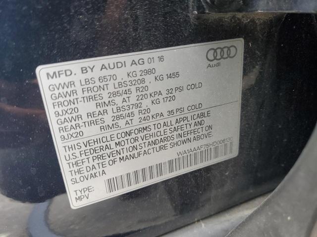 Photo 11 VIN: WA1AAAF75HD006130 - AUDI Q7 PREMIUM 