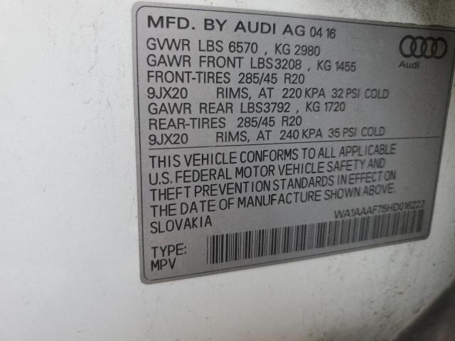 Photo 11 VIN: WA1AAAF75HD016222 - AUDI Q7 