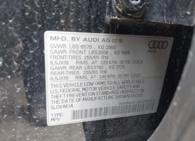 Photo 8 VIN: WA1AAAF76HD008212 - AUDI Q7 