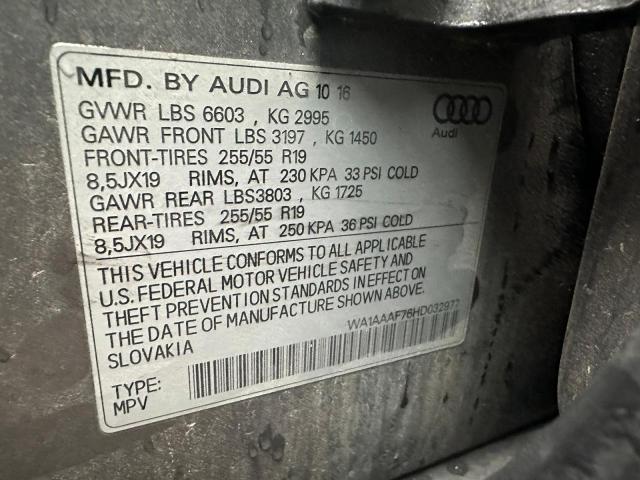 Photo 9 VIN: WA1AAAF76HD032977 - AUDI Q7 PREMIUM 