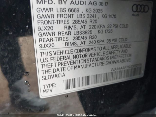 Photo 8 VIN: WA1AAAF76JD010175 - AUDI Q7 