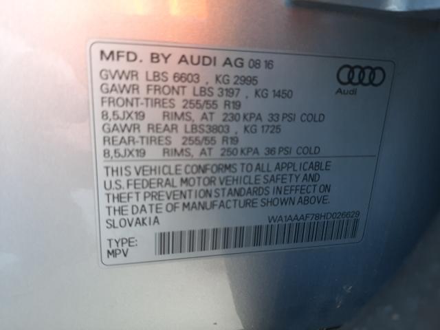 Photo 9 VIN: WA1AAAF78HD026629 - AUDI Q7 