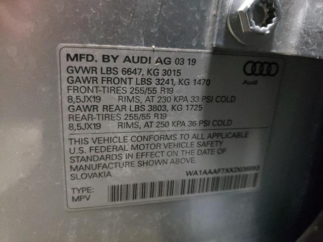 Photo 12 VIN: WA1AAAF7XKD036893 - AUDI Q7 PREMIUM 