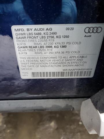 Photo 12 VIN: WA1AAAFY0M2010018 - AUDI Q5 PREMIUM 