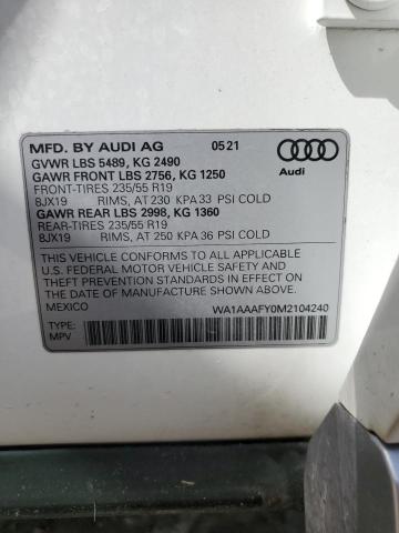 Photo 13 VIN: WA1AAAFY0M2104240 - AUDI Q5 PREMIUM 