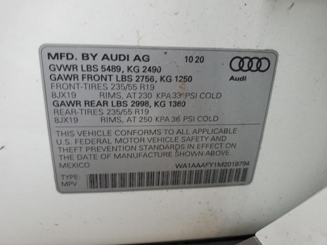 Photo 12 VIN: WA1AAAFY1M2019794 - AUDI Q5 