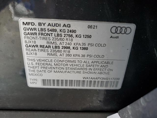 Photo 13 VIN: WA1AAAFY3M2117239 - AUDI Q5 