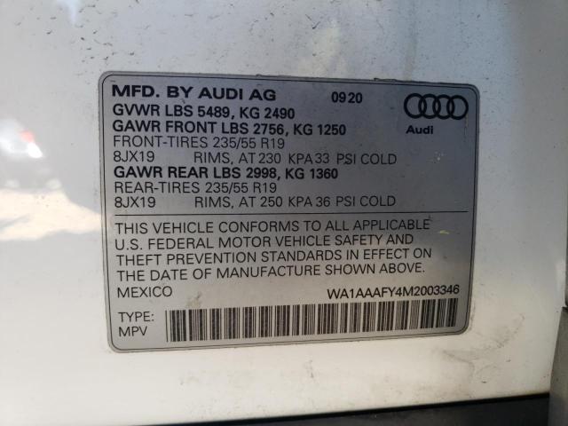 Photo 11 VIN: WA1AAAFY4M2003346 - AUDI Q5 PREMIUM 