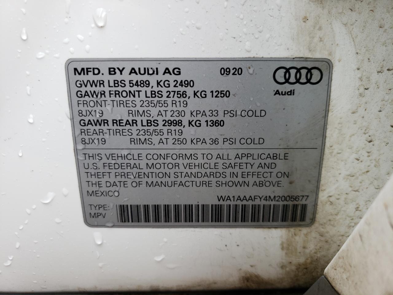 Photo 12 VIN: WA1AAAFY4M2005677 - AUDI Q5 