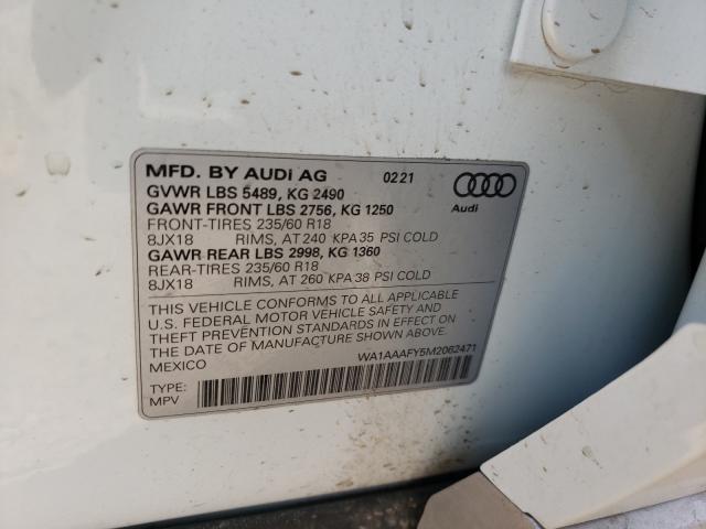 Photo 9 VIN: WA1AAAFY5M2062471 - AUDI Q5 PREMIUM 