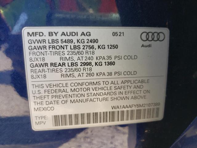 Photo 9 VIN: WA1AAAFY5M2107389 - AUDI Q5 