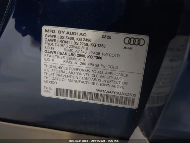 Photo 8 VIN: WA1AAAFY6M2002585 - AUDI Q5 